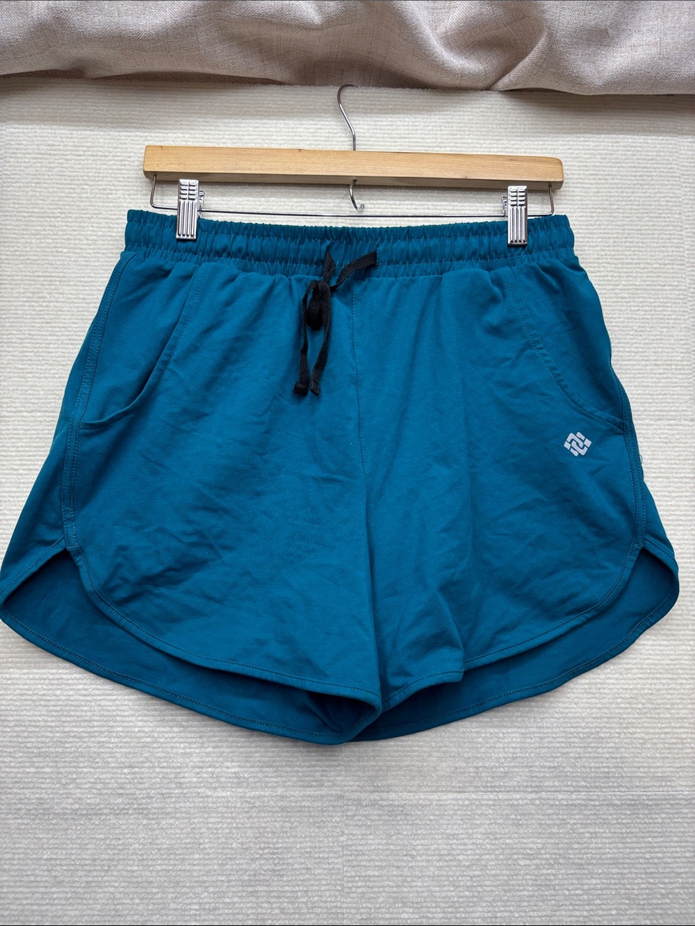 Mofiz medium Women’s Teal Active Drawstring Shorts - Lightweight Comfort